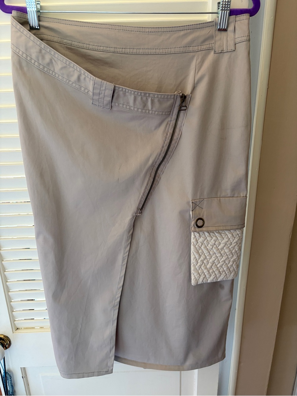 Vintage Ludmilla Asymmetrical Side Zipper with Quilted Pockets Very Rare